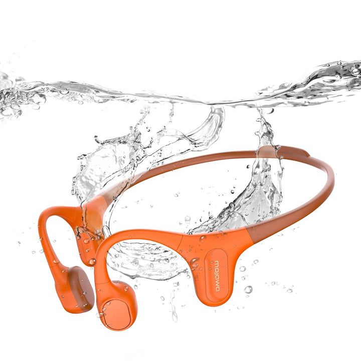 mojawa Run Plus Knochenschall-Kopfhörer, Open-Ear, Bluetooth 5.2, 32GB MP3, IP68 Wasserdicht, ENC-Mi