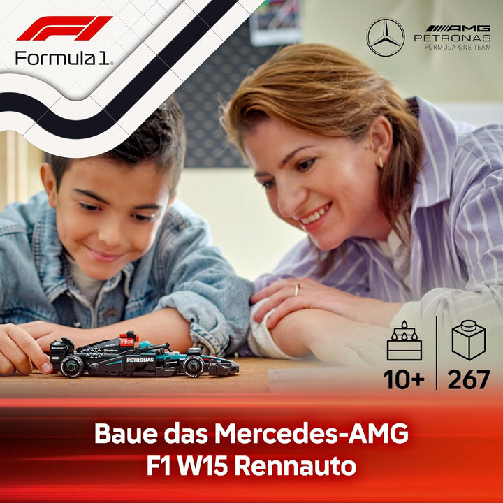 LEGO Speed Champions Mercedes-AMG F1 W15 Rennauto - Spielzeug mit Formel 1 Minifigur - Modell Auto z