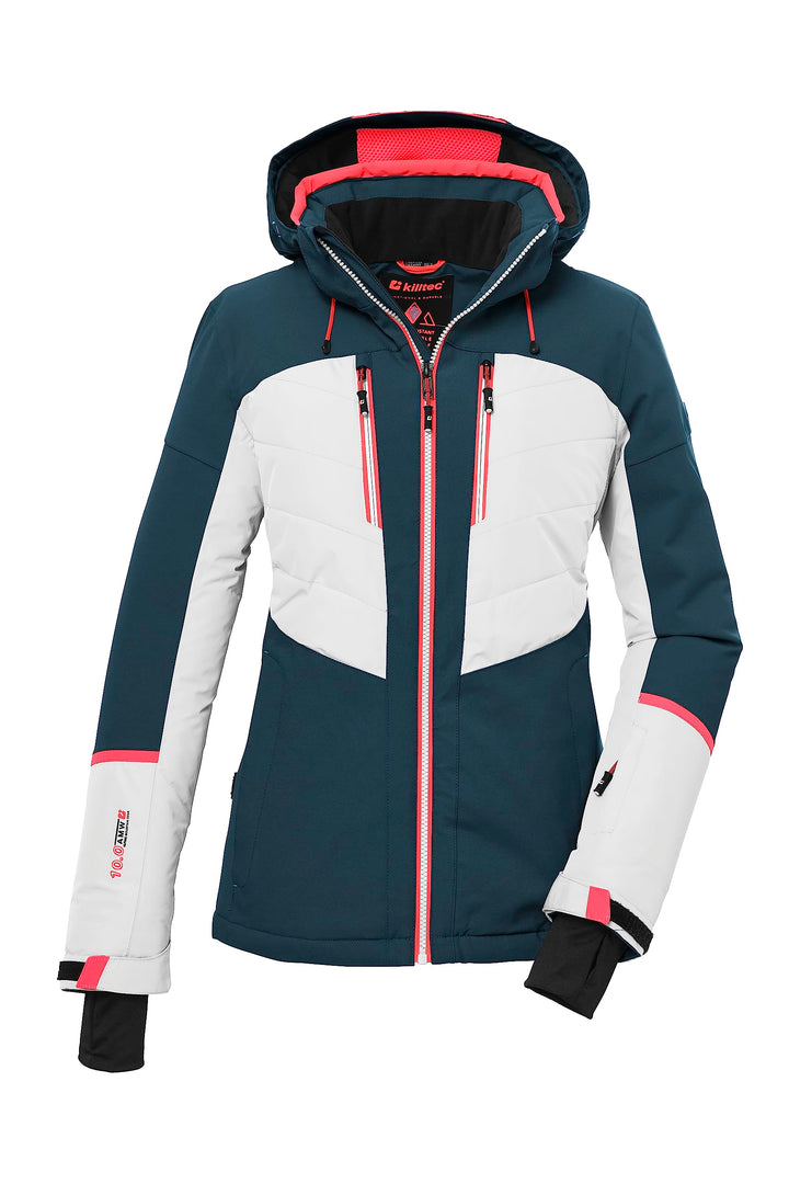 Killtec Damen Ksw 87 Wmn Ski Jckt Skijacke/Funktionsjacke mit abzippbarer Kapuze und Schneefang 48 p