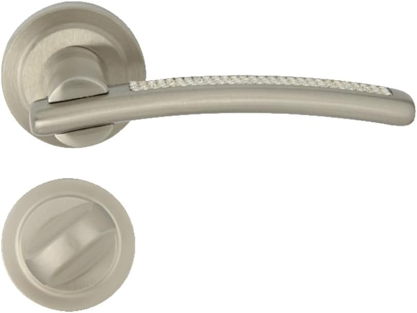 domino Türgriff LAVINIA-R M9 WC-Bad Drückergarnitur für Zimmertüren Türdrücker-Set Rosetten-Garnitur