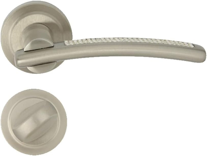 domino Türgriff LAVINIA-R M9 WC-Bad Drückergarnitur für Zimmertüren Türdrücker-Set Rosetten-Garnitur