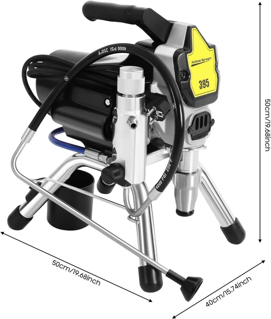 Profi Airless Hochdruck Farbsprühgerät 1800W 3300PSI für Wände | Airless Farbsprühgerät 2,5L/min För