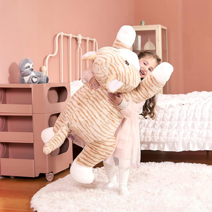 IKASA Gross Katze Kuscheltier Riesen Stofftier,78cm Gross Plüschtier Riesige Plüsch Spielzeug Flausc
