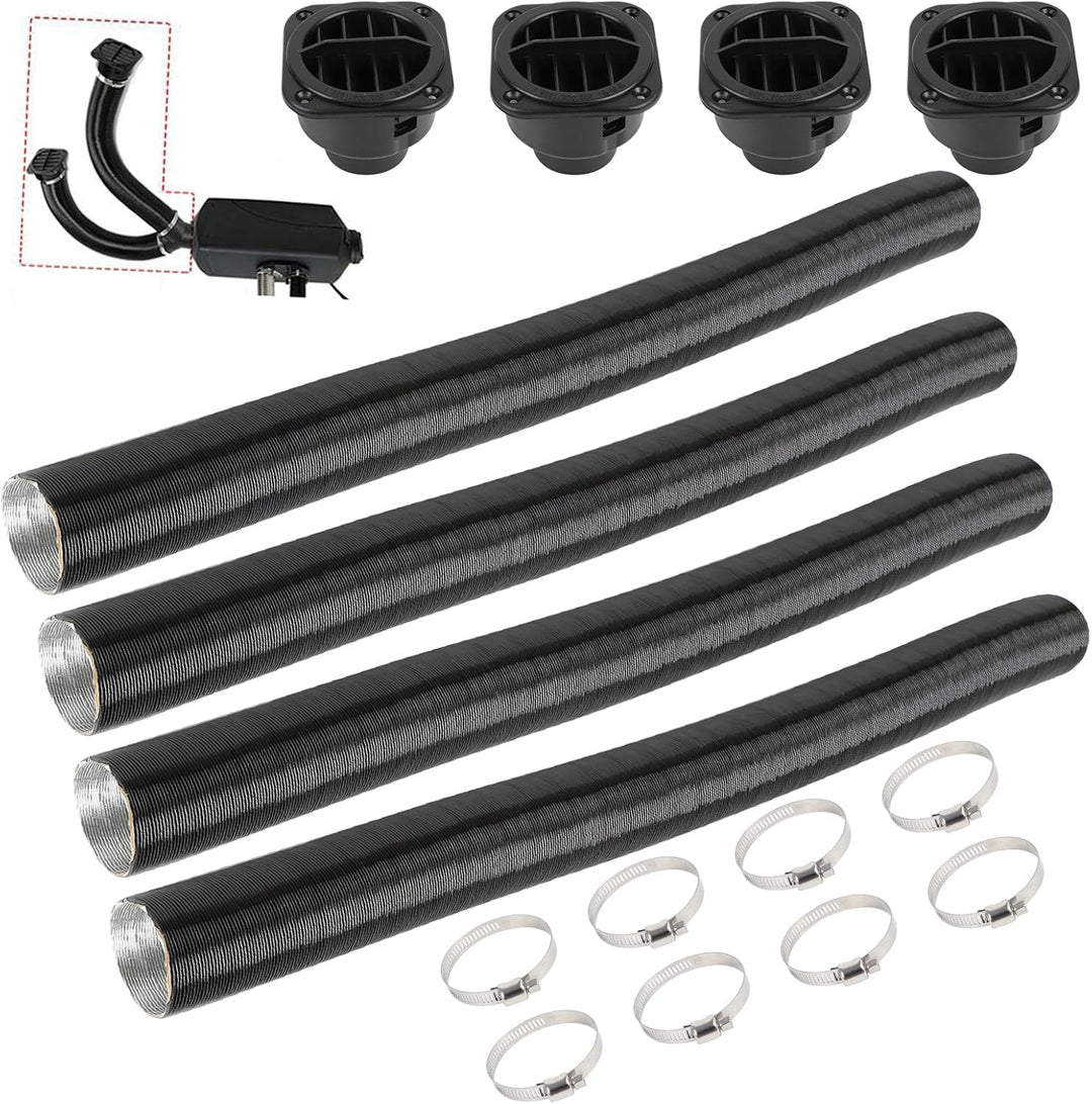 4 x 42 mm Auto Heizrohr Autoluftheizer Zubehör Warmluftauslass Entlüftungsschlauch Clips Set für Luf