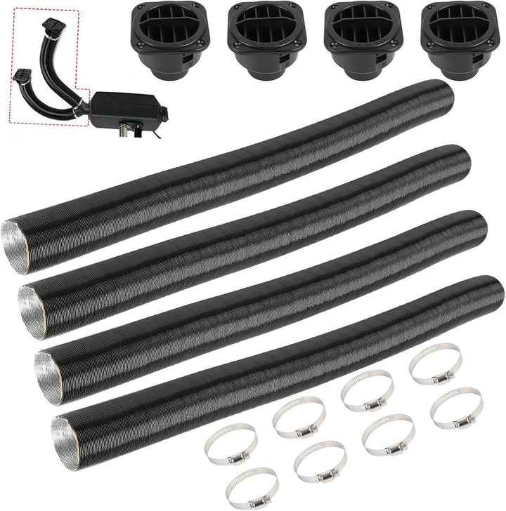 4 x 42 mm Auto Heizrohr Autoluftheizer Zubehör Warmluftauslass Entlüftungsschlauch Clips Set für Luf