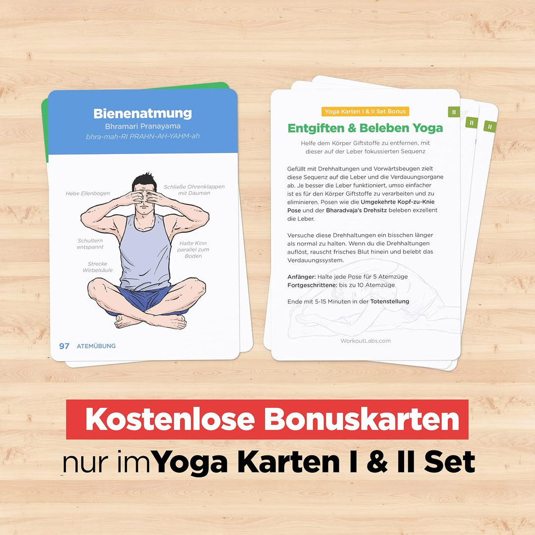 WorkoutLabs Yoga Karten I & II - Komplettset: Professionelles Lernen, Klassensequenzierung und Übung