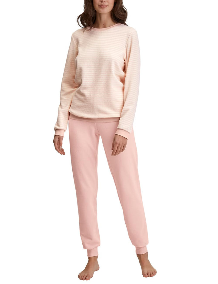 Calida Soft Dreams Bündchenpyjama, in Frottee Qualität Pearl Blush 44-46, Pearl Blush 44-46
