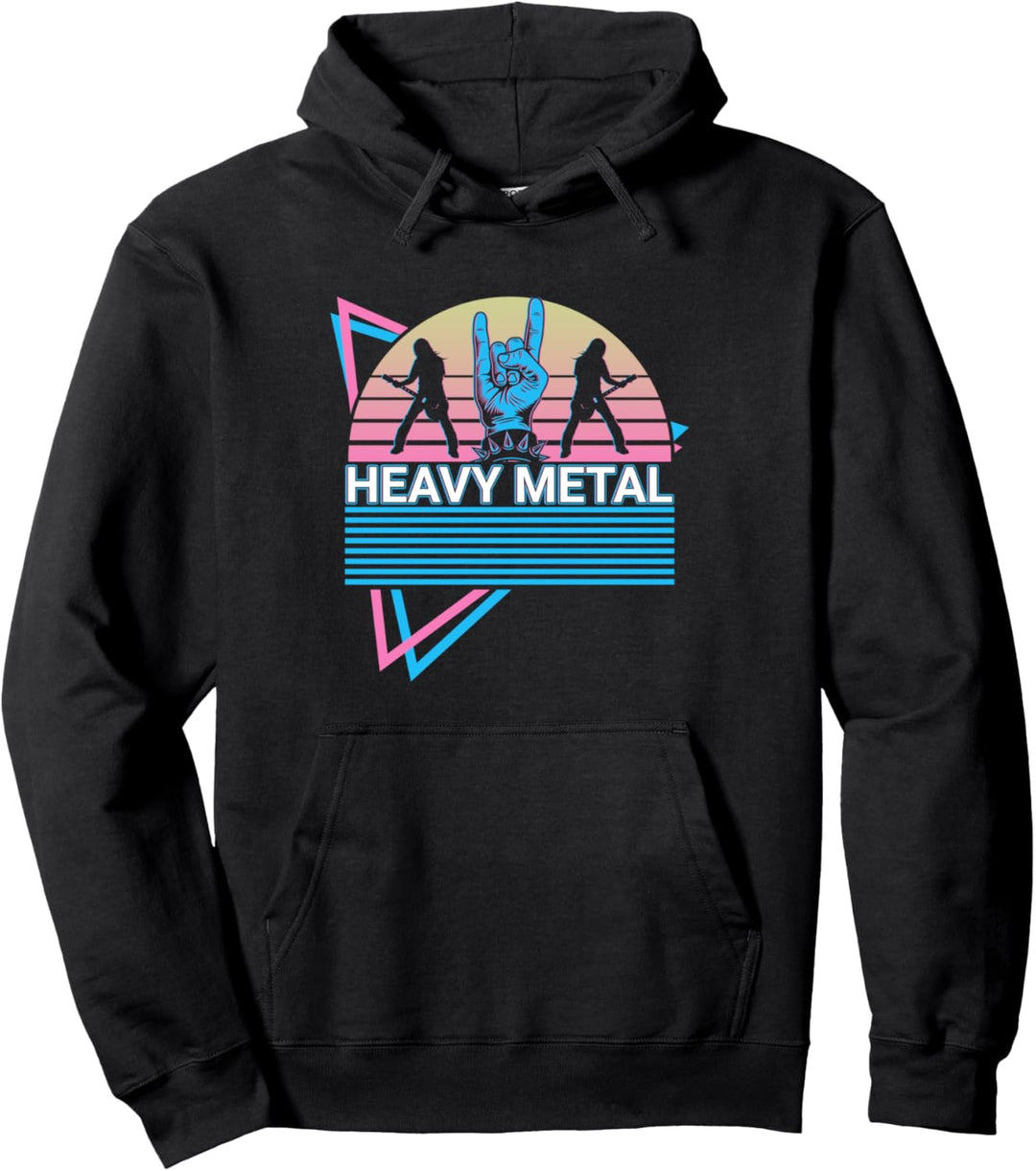 Schwermetall Retro Pullover Hoodie