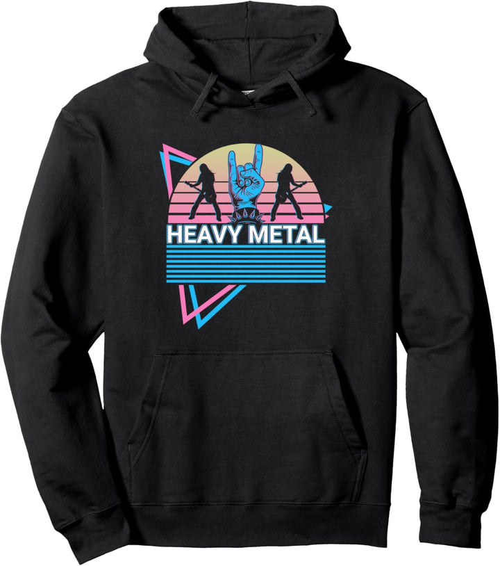 Schwermetall Retro Pullover Hoodie