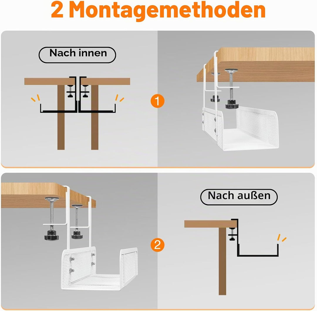 Kabelkanal Schreibtisch Ohne Bohren, 2 Stück Kabelmanagement Schreibtisch Kabelhalter Kabel Organize
