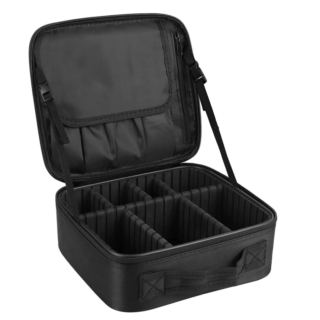 Reise Make-up Tasche, Kosmetiktasche, Tragbare Schminktasche Organizer mit Verstellbaren Trennwänden