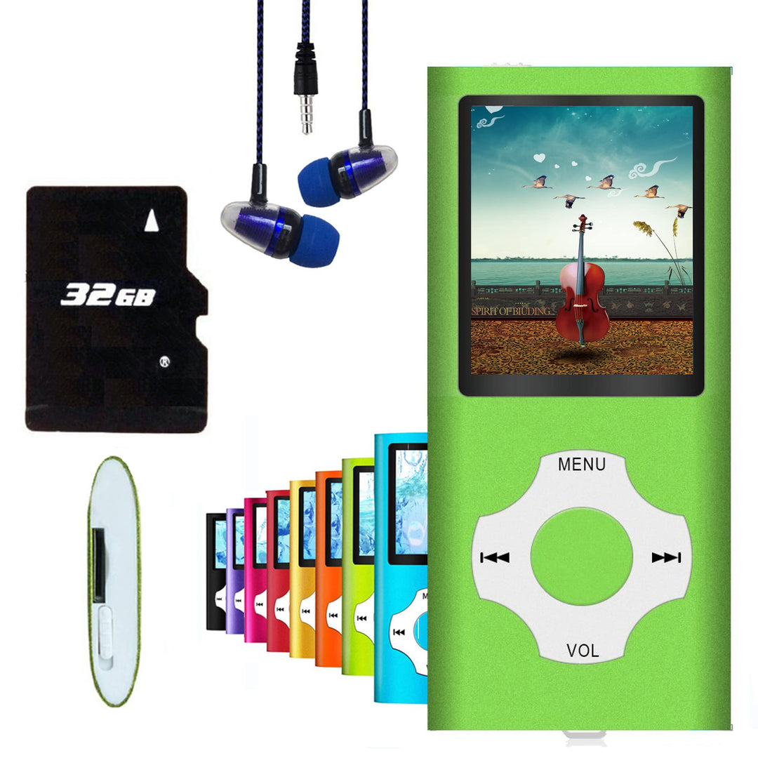 Hotechs MP3-Player/MP4-Player, MP3-Player mit 32 GB Speicherkarte, schlankes Design, digitales LCD-D