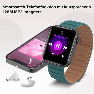 Bebinca GM1 Smartwatch 2023 mit Telefonfunktion Lautspreche, 1.75 "HD-Display 320 * 380, 128MB MP3,