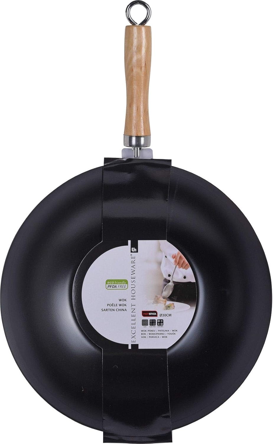 Wok Ø30cm Antihaft schwarz