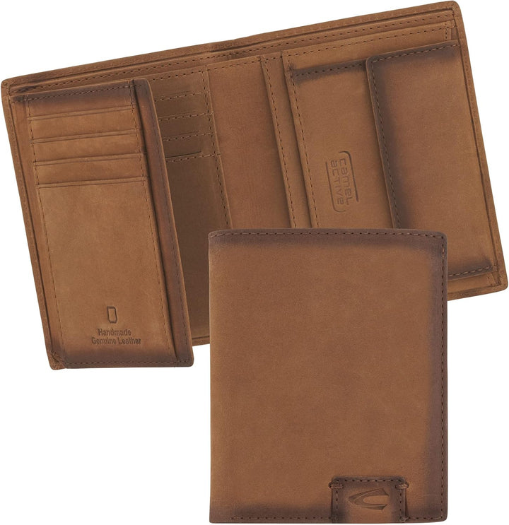 camel active Dallas Herren Geldbörse RFID Hochformat Leder Mittelgross, Cognac