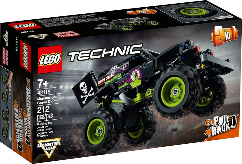 Lego Set - Lego Technic Monstertruck Monster Jam Grave Digger 42118 + Polybag Volvo Radlader 30433