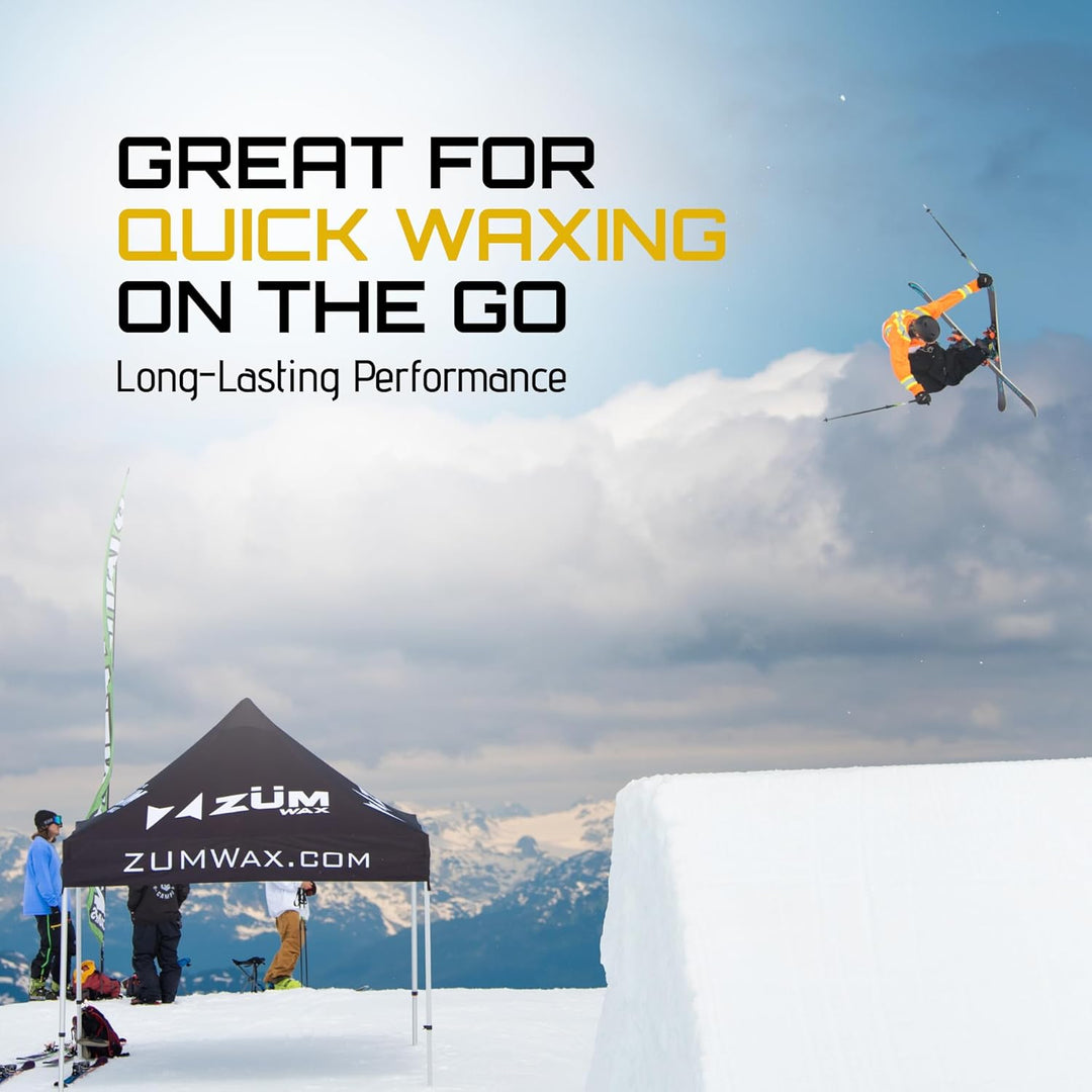 ZUMWax RUB ON WAX Ski/Snowboard - WARM Temperature - 70 gram - INCREDIBLY FAST!!! Excellent spring w
