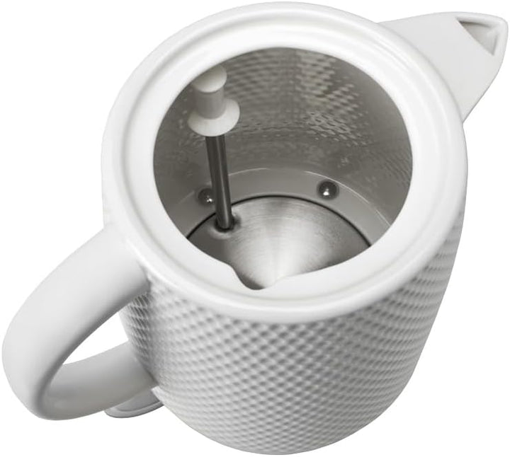 CONCEPT Hausgeräte RK-0040 Keramik Wasserkocher + 2 Tassen 1.5L 2200W, Weiss