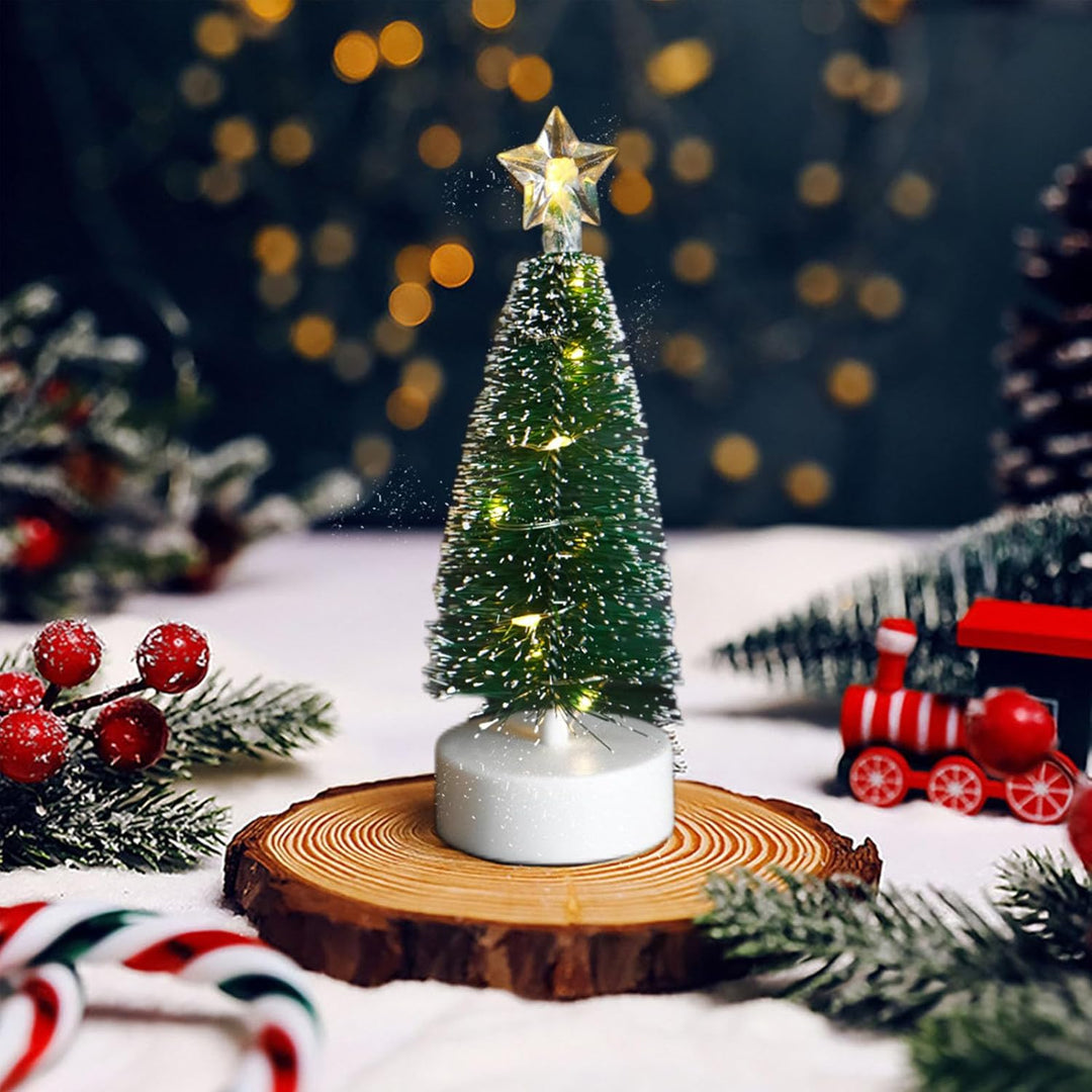 3 Stück LED Mini Weihnachtsbaum,Tannenbaum Künstlich Klein,Bunte Lichter Weihnachtsbaum,Mini Weihnac