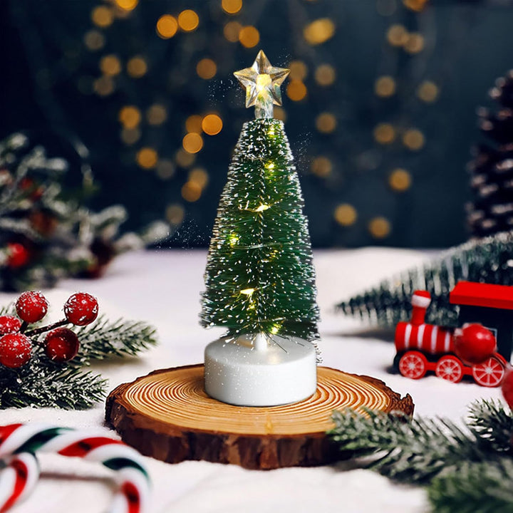 3 Stück LED Mini Weihnachtsbaum,Tannenbaum Künstlich Klein,Bunte Lichter Weihnachtsbaum,Mini Weihnac
