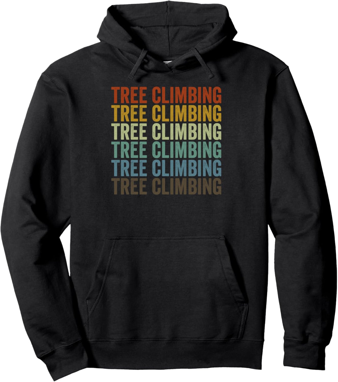 Baumklettern Retro Pullover Hoodie