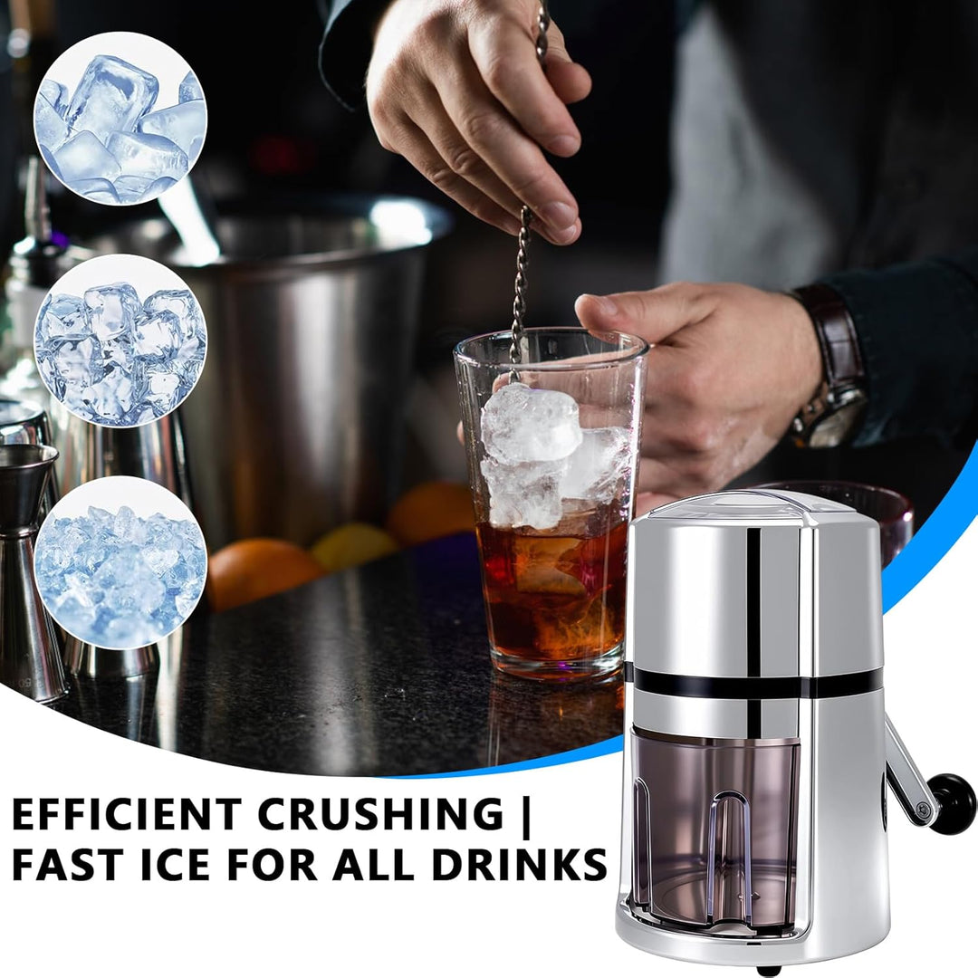 Tragbarer Eiszerkleinerer, Handheld Eiscrusher, Manuell Ice Crusher, Crushed Eismaschine mit Edelsta