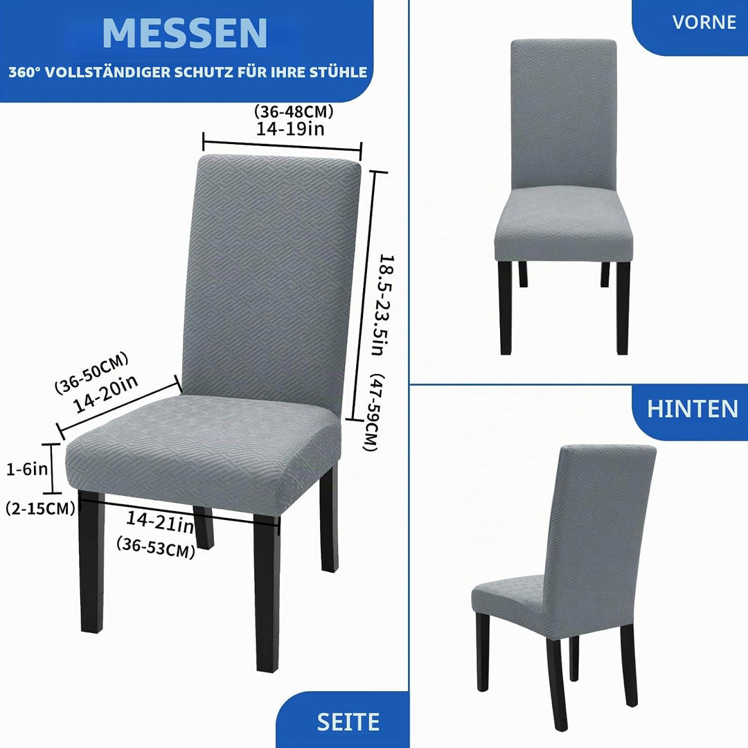 XINEAGE Stuhlhussen 4er Set, Stretch Stuhlhussen für Esszimmerstühle, Universale Stuhlhussen Waschba