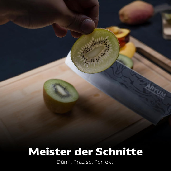 Aryum Premium Nakiri Messer 17 cm, Japanisches Messer, Kochmesser aus Edelstahl, Vielseitiges Hackme