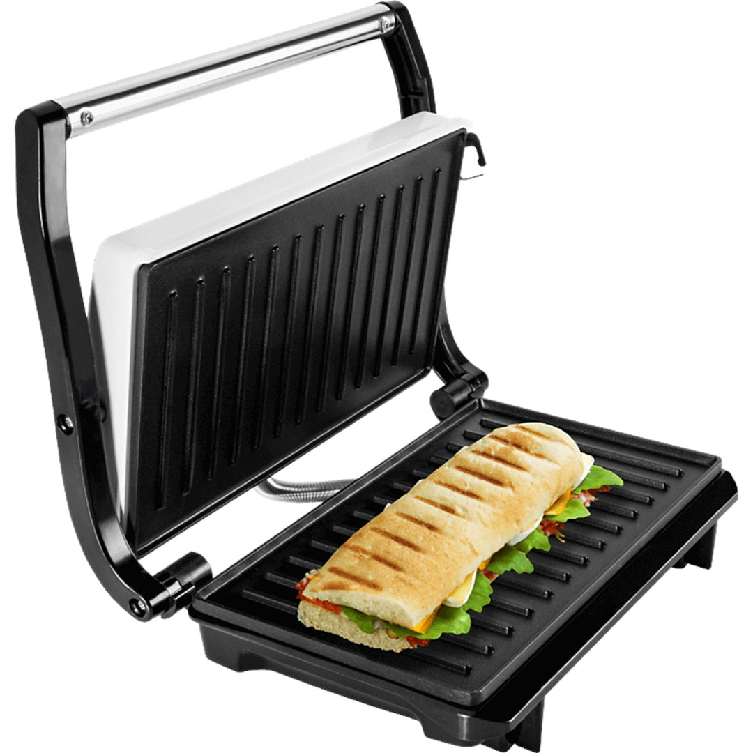 ECG S 1070 Panini Maker/Mini Grill, Legierter Stahl, Weiss
