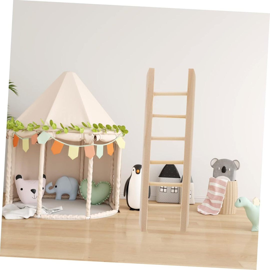 VANZACK 2Stücke Mini Holzleiter Für Puppenhaus Handgefertigte Miniaturleiter Aus Holz Für Gartenland