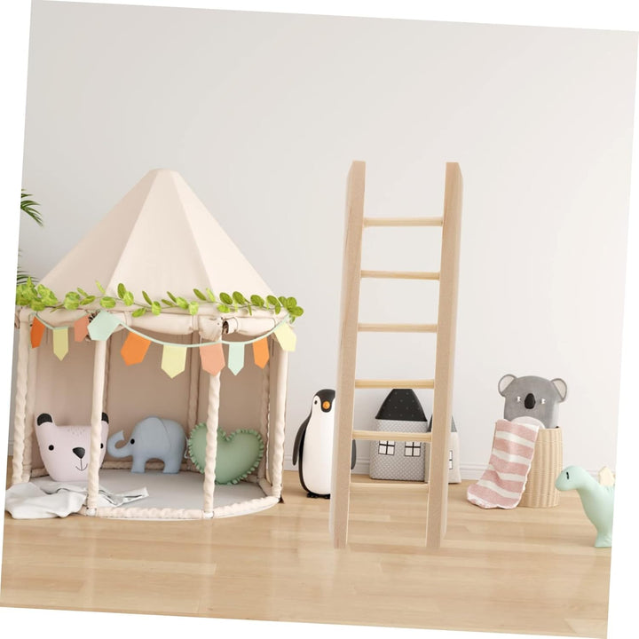 VANZACK 2Stücke Mini Holzleiter Für Puppenhaus Handgefertigte Miniaturleiter Aus Holz Für Gartenland