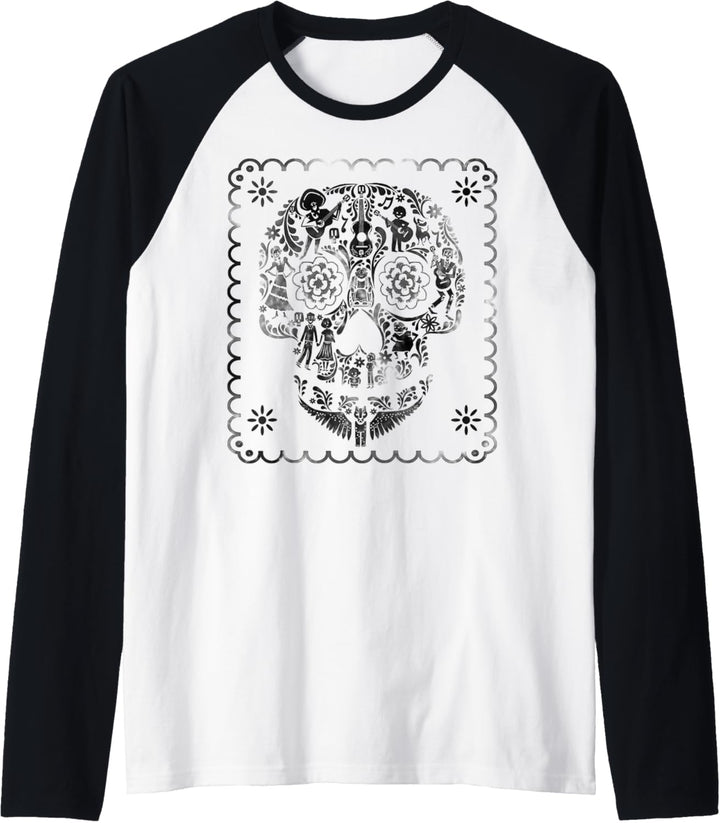 Disney Pixar Coco Sugar Skull Characters Guitar Raglan