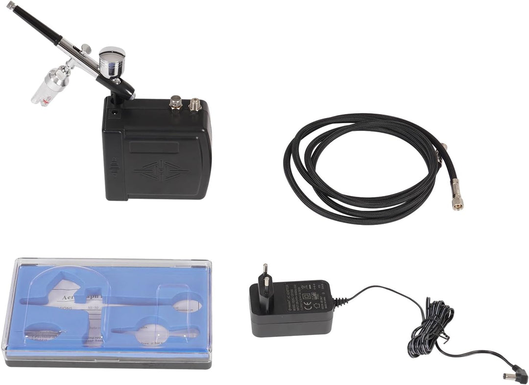 Luftpinsel-Set, Airbrush Set mit Kompressor für Modellbau Nailart Kunstmalerei und DIY Projekte 7cc