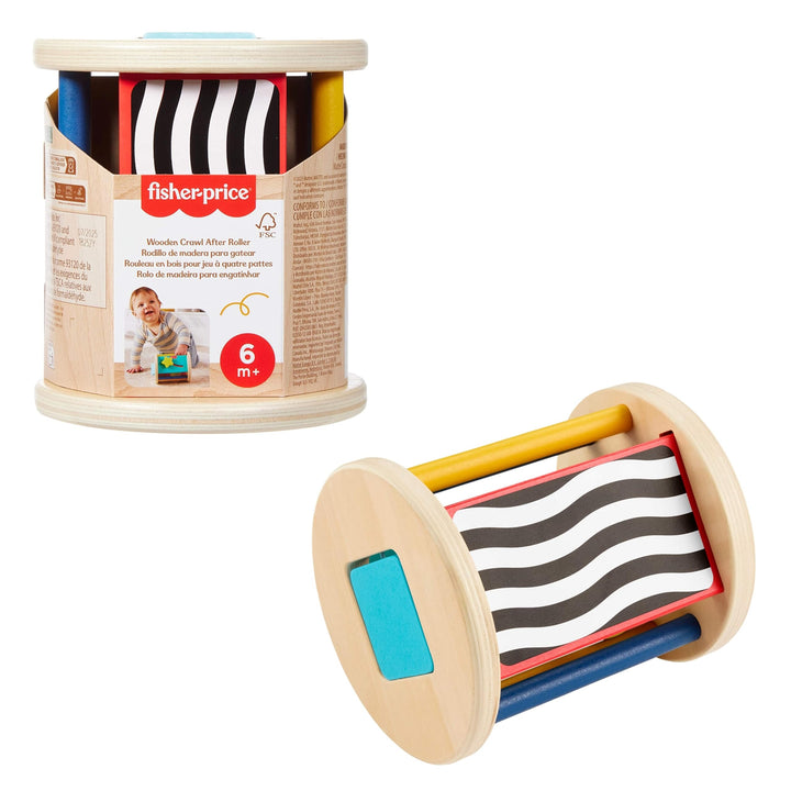 Fisher-Price Babyspielzeug, Krabbelspass Rollspielzeug zur Entwicklung der Sinne und der Feinmotorik