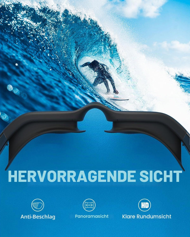 ZIONOR G1 NEW Polarisierte Schwimmbrille für Erwachsene Damen Herren | Beschlagfrei, 100% UV-Schutz,