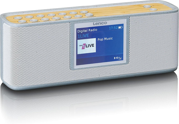 Lenco PDR-046GY tragbares DAB+ Radio - DAB+ Radio mit Bluetooth® - PPL FM - 5 Speichertasten - Radio