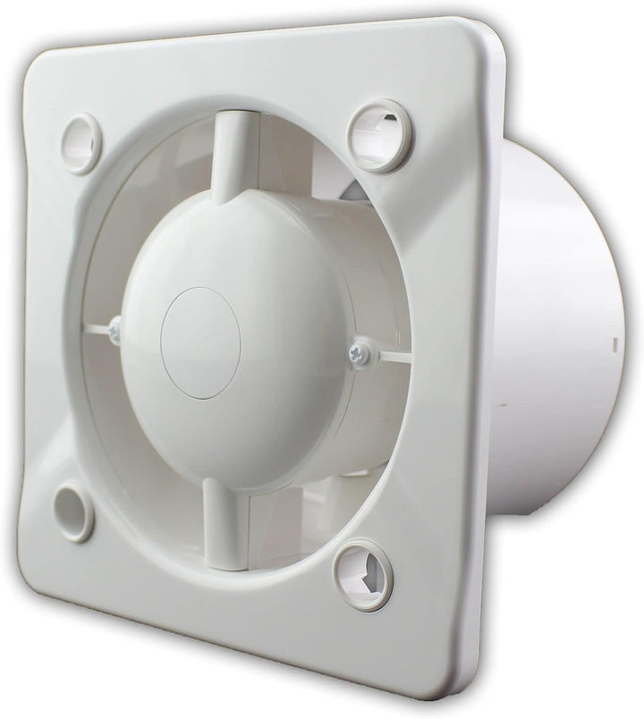Badventilator Ø 100 mm Edelstahl Badlüfter Lüfter Ventilator Deckenlüfter mit Timer Wandlüfter Kugel