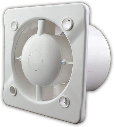 Badventilator Ø 100 mm Edelstahl Badlüfter Lüfter Ventilator Deckenlüfter mit Timer Wandlüfter Kugel