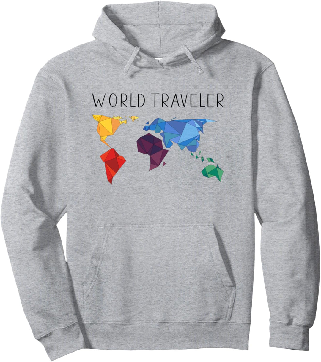 Weltkarte Weltreisender Pullover Hoodie