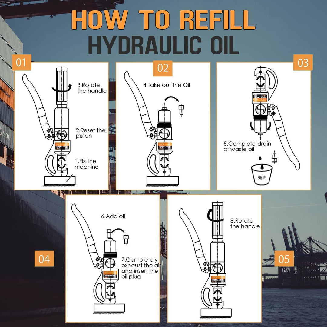 Bonvoisin Hydraulische Crimpzange, 8 Tonnen 9 Formen 4-70 m㎡ Stahl, für elektrische Kupfer- und Alum