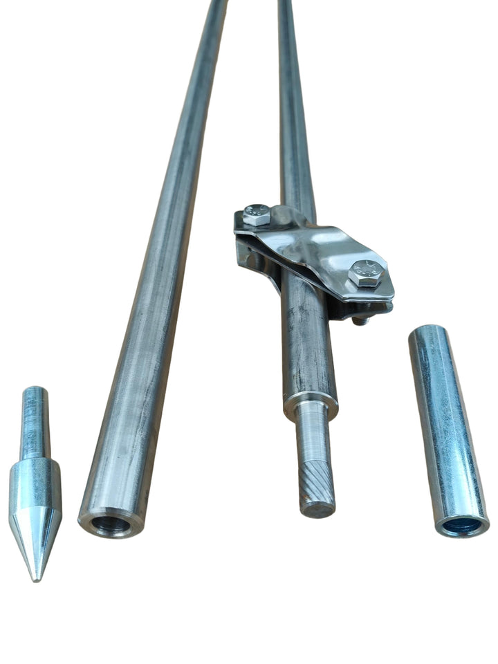 Tiefenerder Erder Erdung Staberder Ø16mm 1500mm V4A Edelstahl SET Längenauswahl 1,5m 3m 4,5m 6m 7,5m