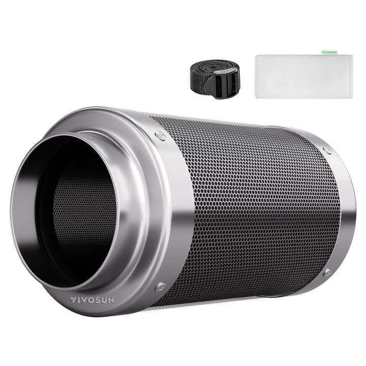 VIVOSUN Aktivkohlefilter Grow Aktivkohlefilter 150mm/6 Inch Geruchskontrolle mit Australischer Aktiv