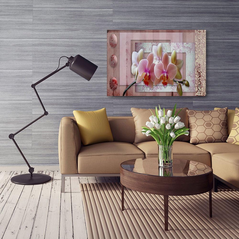 Feeby, Leinwandbild, Bilder, Wand Bild, Wandbilder, Kunstdruck 70x100cm, ABSTRAKTION, Orchidee, Fram