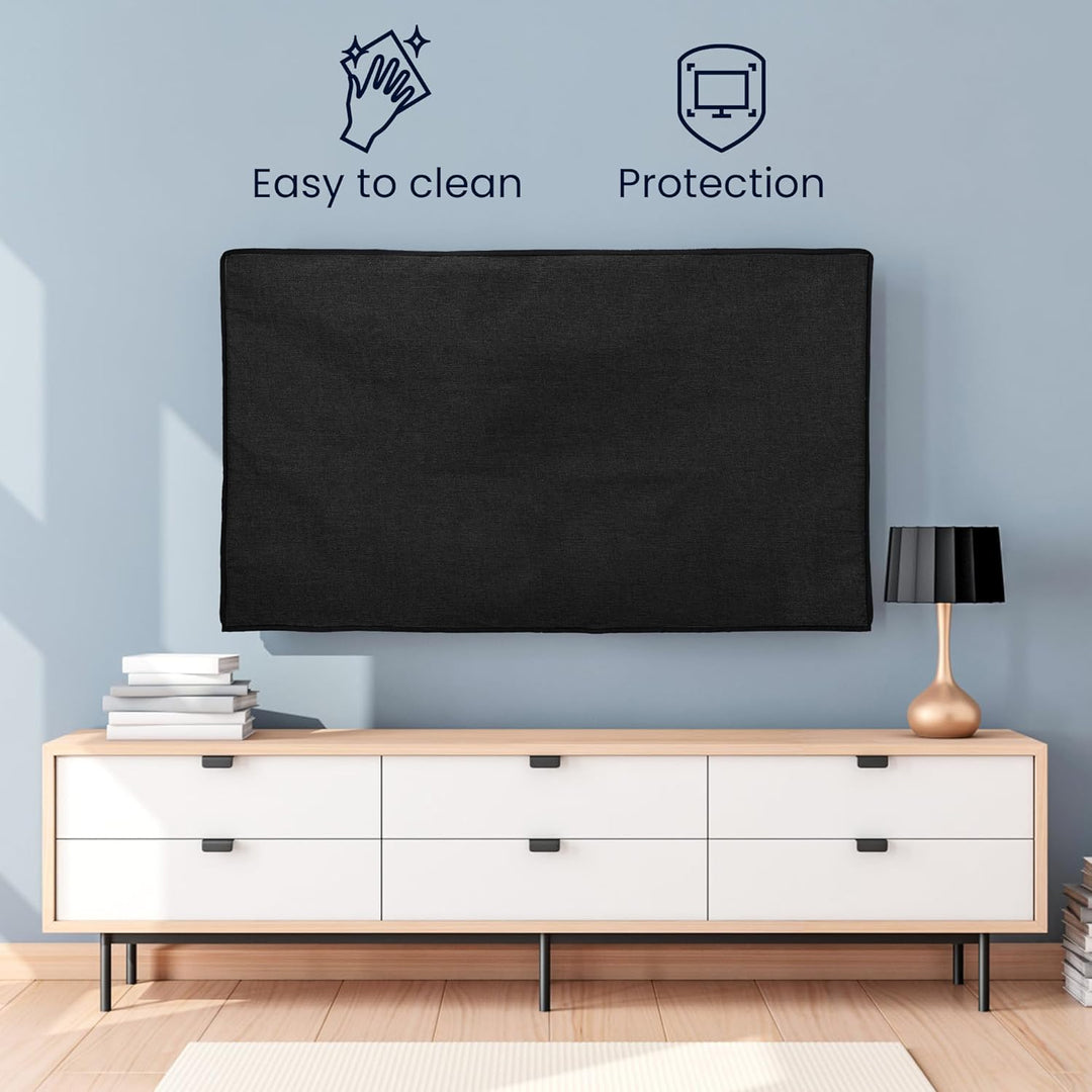kwmobile 75" TV Abdeckung Indoor - Fernseher Hülle Bildschirmschutz Abdeckung - TV Bildschirm Staubs
