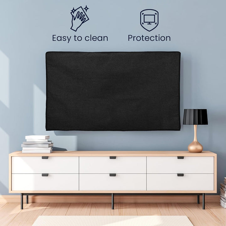 kwmobile 75" TV Abdeckung Indoor - Fernseher Hülle Bildschirmschutz Abdeckung - TV Bildschirm Staubs