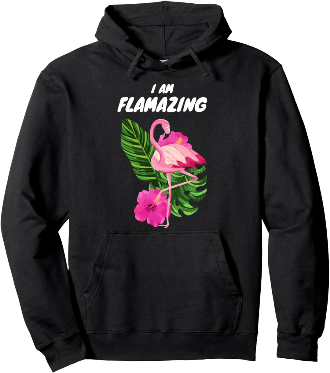 I Am Flamazing Lustiges Pinker Flamingo Geschenk Amazing Pullover Hoodie