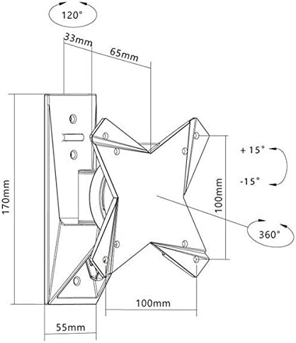 Xantron Wandhalterung für Monitore 13-27" schwenkbar, neigbar, drehbar, ECO-110B