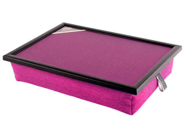 Knietablett mit Kissen Uni Rosa