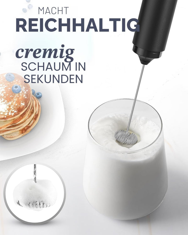 Wiederaufladbarer milchaufschäumer stab/Milchschäumer Elektrisch tragbarer mit Cover Getränkemixer K