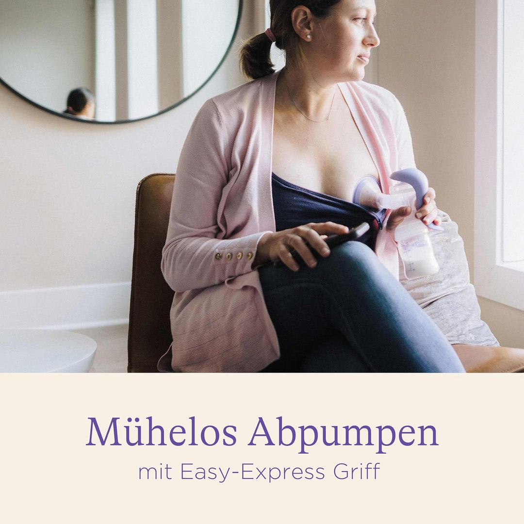 Lansinoh Handmilchpumpe - manuelle Milchpumpe für sanftes und effektives Abpumpen, Handmilchpumpe
